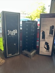 Jenga Special Onyx Edition -Damaged Box-Parker Brothers 2008 Good Cond