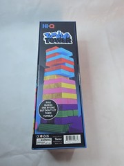 Tumbling Tower Color Stack Game, Blocks with Dice – 48-Piece Wooden Stacking …