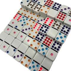 University Games, ChickenFoot Double 9 Color Dot Professional Size Dominoes f…