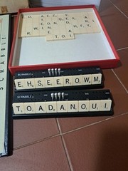 Vintage #71 Turntable SCRABBLE Crossword Game Deluxe Revolving Board 100 Tiles