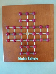Vintage Marble Solitaire Board Game Crestline Mfg. Co. Great Condition!