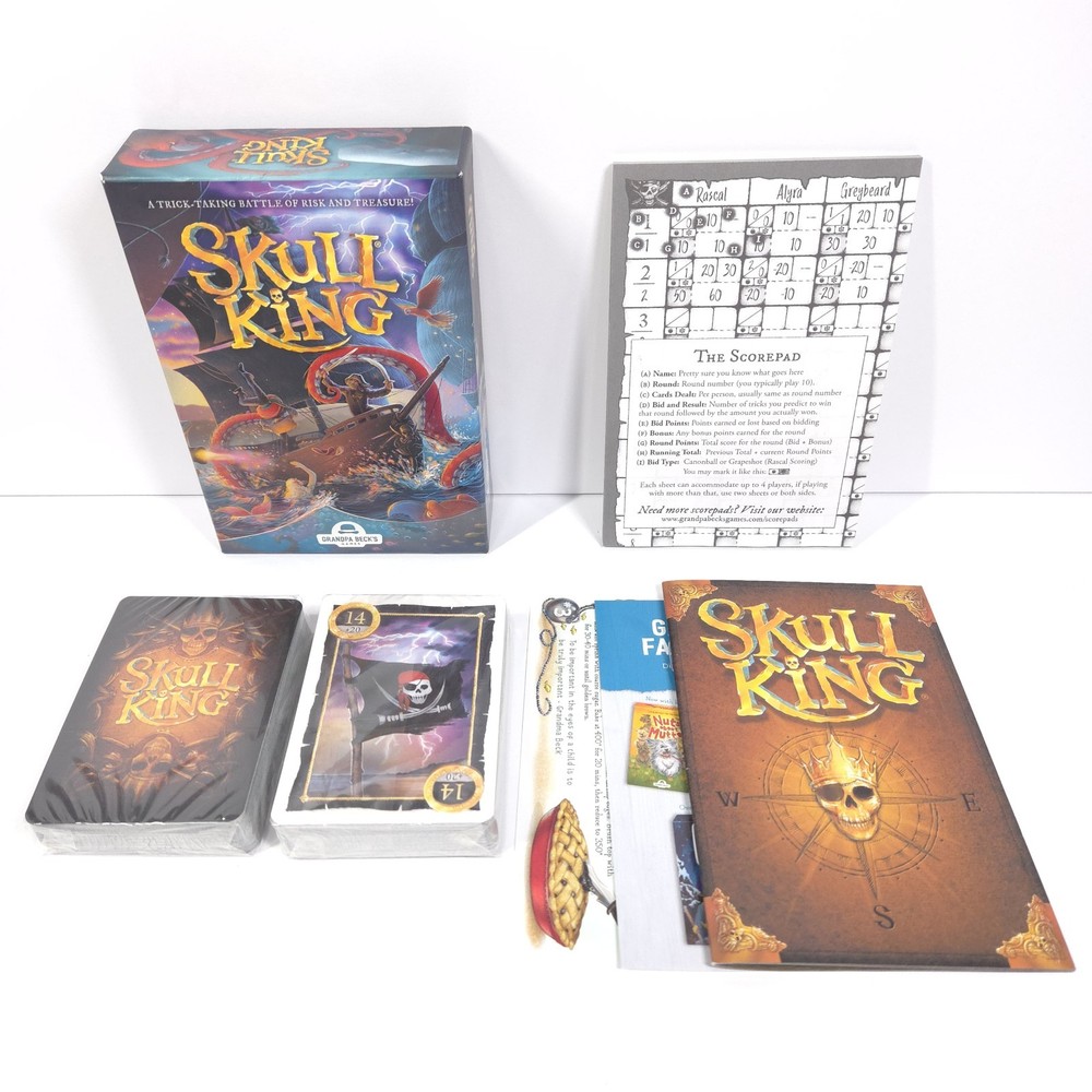 Grandpa Beck’s Games SKULL KING Card Game Loot, Whale, Kraken Expansion Cards