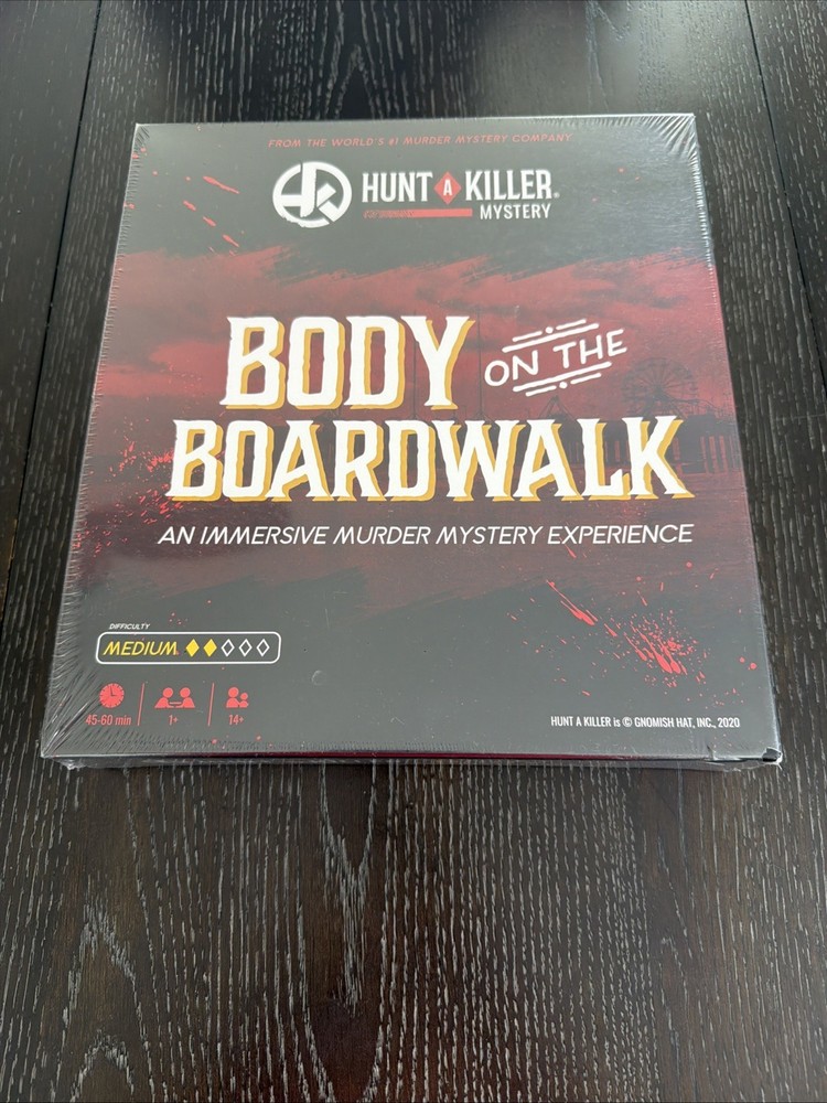 New Sealed Hunt A Killer Body on the Boardwalk Murder Mystery Strategy Game