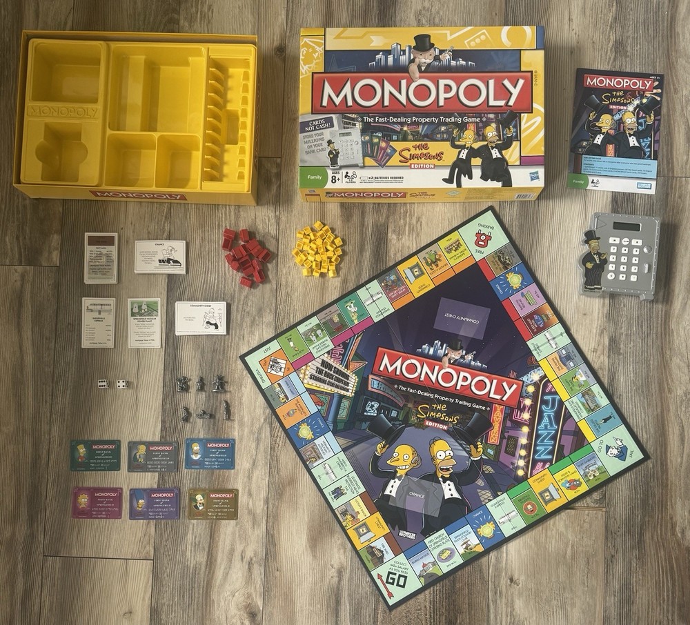 2009 Monopoly The Simpsons Edition Board Game Electronic Cash COMPLETE! YouTube!
