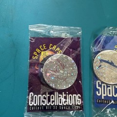 Lot 3 Long John Silvers Vintage Space Caps/Pogs Sealed Package Moon ZA5