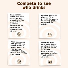 Adult Drinking Card Game for Parties – 100 Cards for 2-8 Players