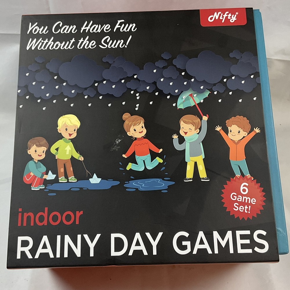 Nifty Indoor Rainy Day Games Kit. 6 Classic Game Set Ages 14 And Up