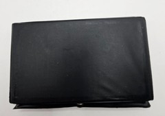 Vintage Double Six Dominoes Set of 28 Travel Size Black Vinyl Case Instructions