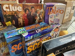 Mixed Brands Board Game Lot: Clue Taboo Pictionary Scene It Jenga