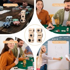 Fun Left Right Center Dice Game 3PCS 1.2 Inch Roll Dice Set Family Party Lot NEW