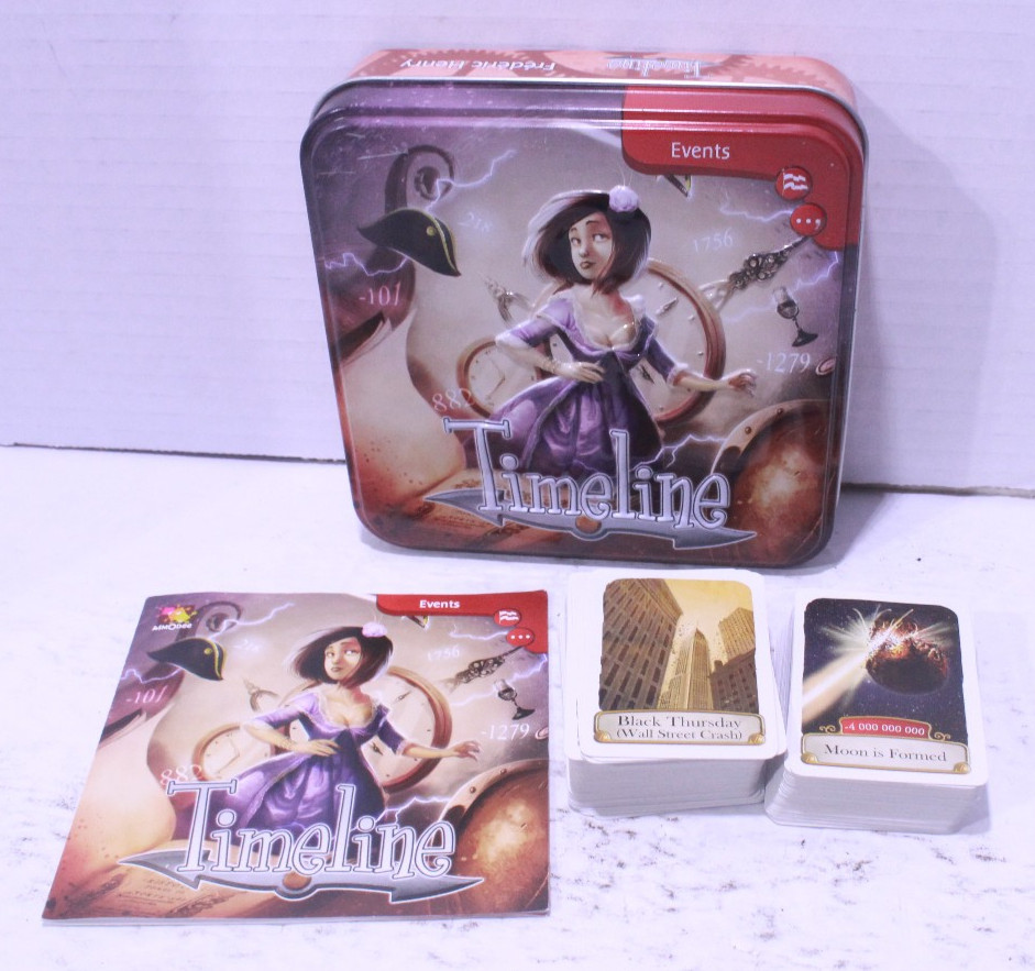Timeline – Historical Events Card Game (2013) COMPLETE w/ all 110 Cards Asmodee