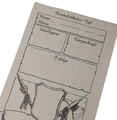 Hero Quest 4271 D Character Sheet Pad German Deutsch Edition RPG Notepad