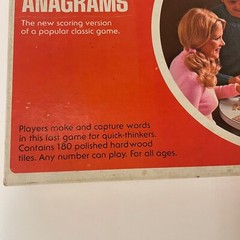 Scrabble Scoring Anagrams Game Vintage 1975 By Selchow & Richter Co Complete