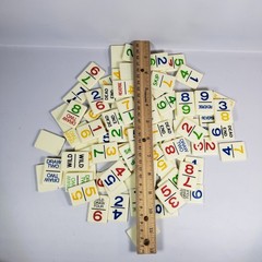 81 Pc Vintage 1986 UNO Dominos Game by International Tile Lot Crafts