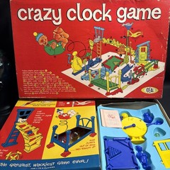 Vintage Crazy Clock Game Ideal Complete All Pieces Original Box No Instructions