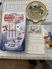 2 in 1 Dominoes Center Hub Starter w/ Sound /Double Twelve 91 Jumbo Size Color