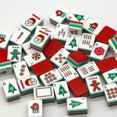 160 Christmas-themed American Mahjong set 4-layer acrylic American Mahjong tiles