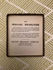 Antique Milton Bradley Mosaic Designer with Multicolored Marbles