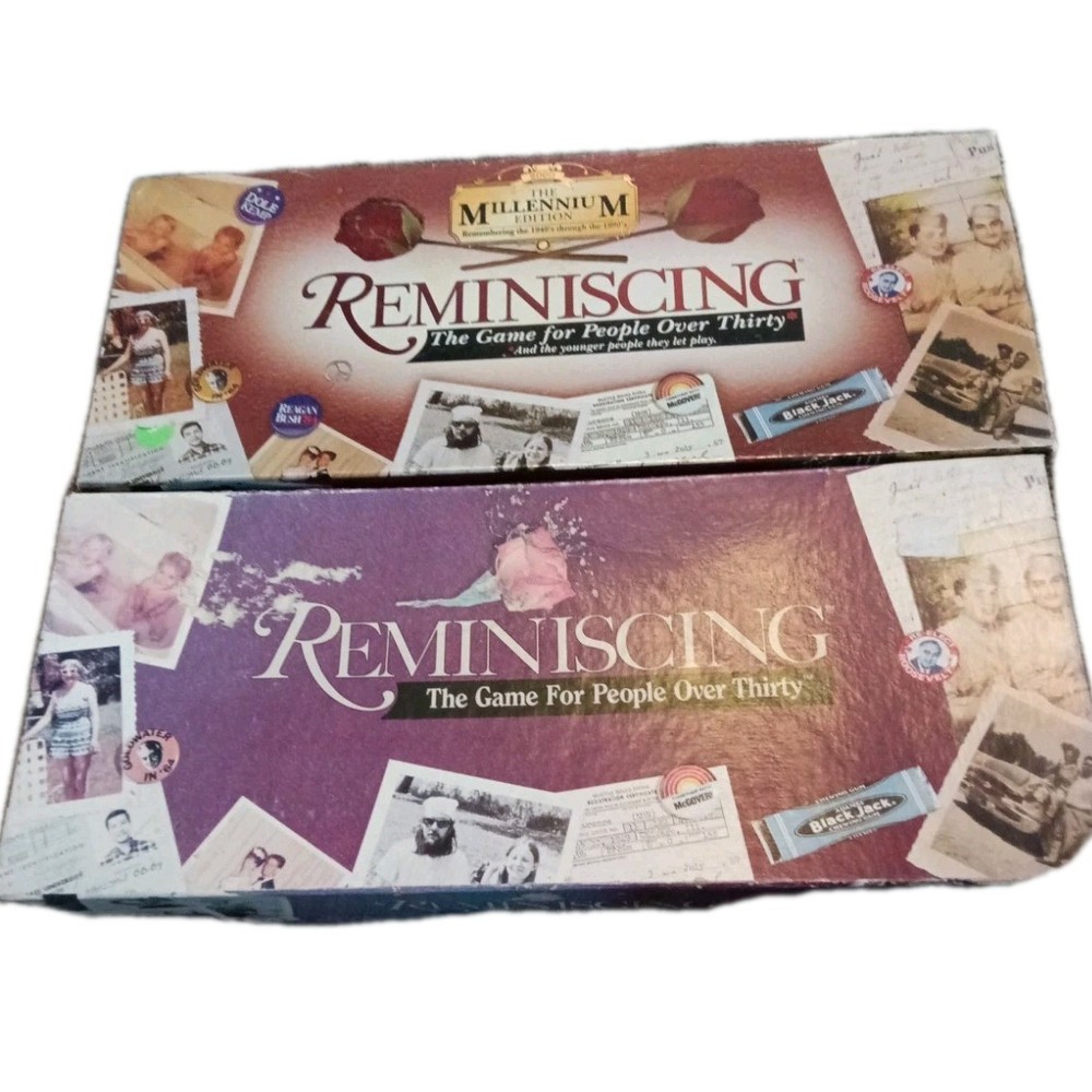 Vintage Reminiscing Board Games Lot – 2 Complete Editions (Millennium Edition