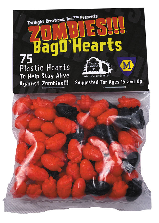 Bag O’ Hearts Small Plastic Markers Tokens Zombies!!! TLC 2028 Twilight Creation