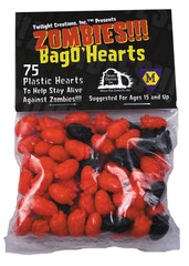 Bag O’ Hearts Small Plastic Markers Tokens Zombies!!! TLC 2028 Twilight Creation