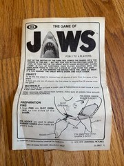 Vintage The Game of Jaws Shark Game 1975 Original box & pieces (Almost Complete)