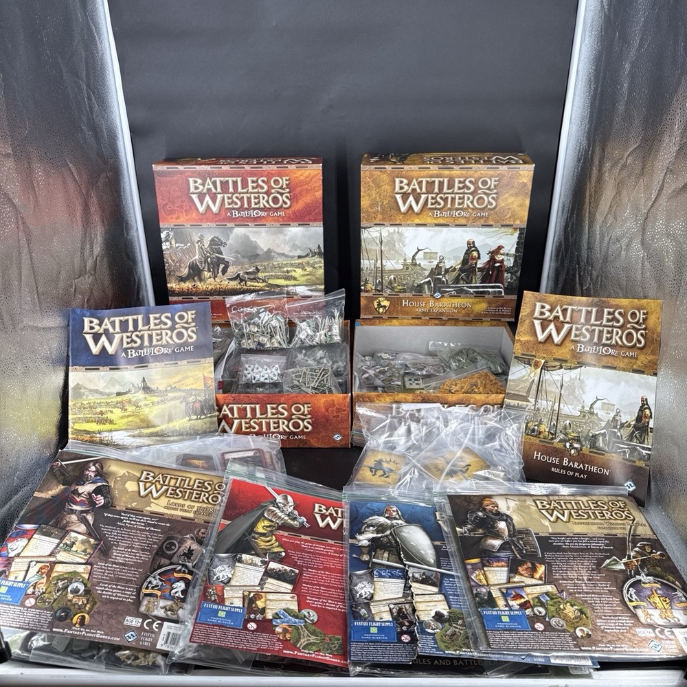 Battles of Westeros Bundle | Core Set + Five Expansions | FFG | Many UNPUNCHED!