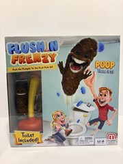 Weird “Flushin’ Frenzy” Board Game w/ Toilet Plunger and Happy Poop Gift Toy NEW