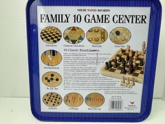 Cardinal Family 10 Game Center Solid Wood Boards Ten Classic Games