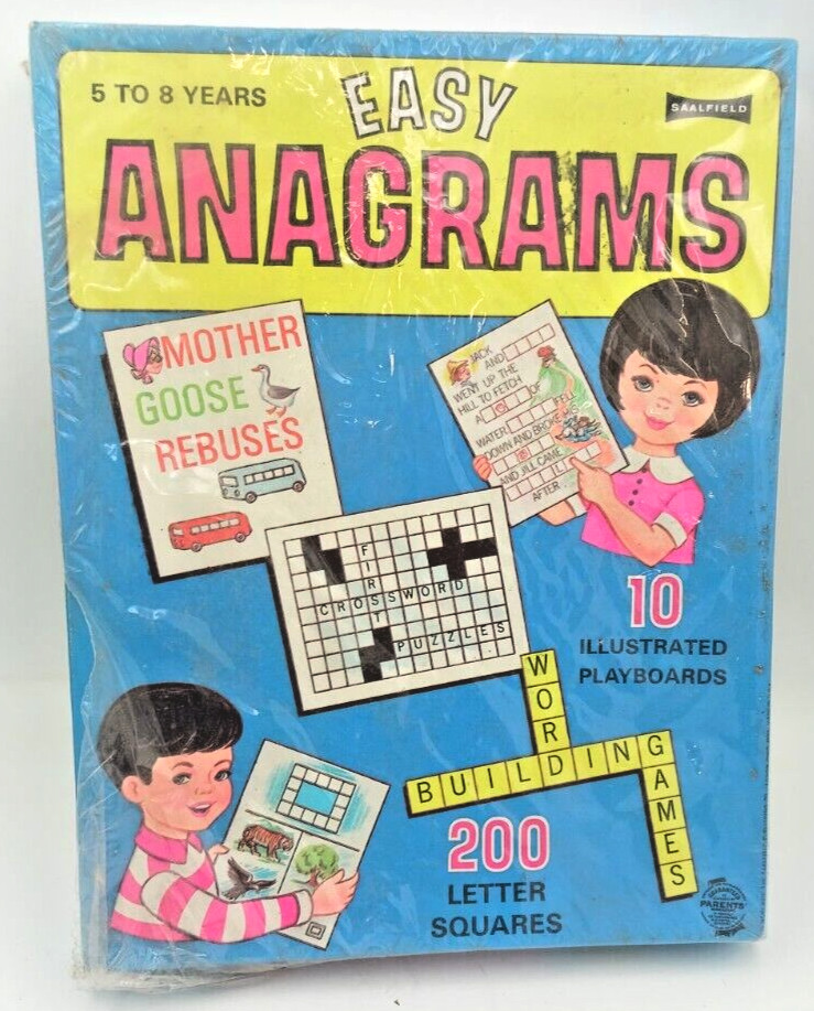Vintage Saalfield Easy Anagrams Games Partially Sealed – H3-1