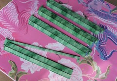 NEW! Set of 4 Green Marble Mahjong Racks & Attached Pushers 18.5″ – Beautiful!