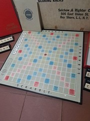 Vintage #71 Turntable SCRABBLE Crossword Game Deluxe Revolving Board 100 Tiles