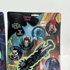 Vintage 1995 Batman Forever SkyCaps Sheet Movie Pogs 2 New And Sealed Cards