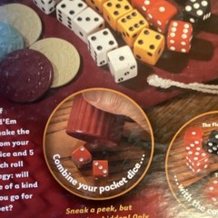 Hasbro Yahtzee Texas Hold’Em Poker Dice Game Complete Set w/ Chips & Bag