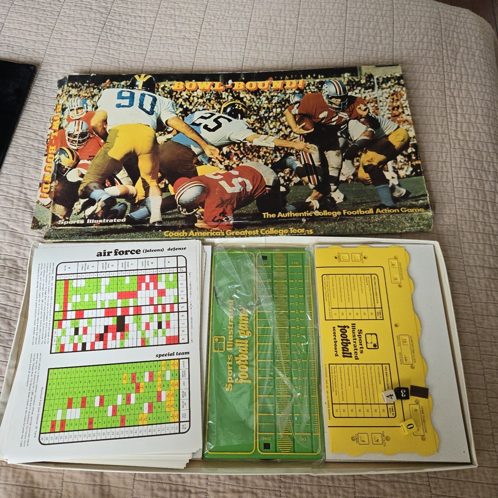 1973 Sports Illustrated Bowl Bound College Football Game Box 32 Team Cards box