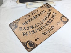NO ROUND INSERT!! William Fuld MYSTIFYING ORACLE Original Ouija Board&Planchette