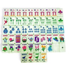 Luxury Fruit Green Crystal Acrylic American Mahjong Set 160 Tiles Home Game