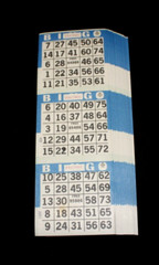 BINGO PAPER Cards sheets 3 on 13 Blue Border – 25 pack