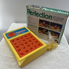 Vintage 1987 The Original Perfection Game Selchow Righter Complete Works Coleco