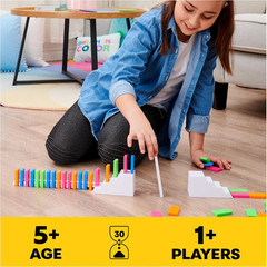 Spin Master Games, Lily Hevesh H5 Domino Creations 100-Piece Neon Dominoes Set,