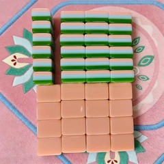 160 hand-painted oil painting style American mahjong tiles, 3 layers of acrylic