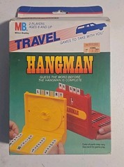 Vintage 1987 Milton Bradley TRAVEL HANGMAN Board Game Model 4812 Complete