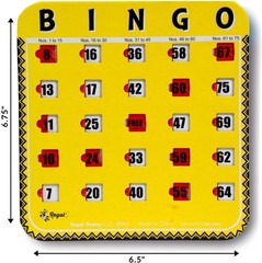 Travel-Ready Regal Bingo Cards – 8 Pack with Sliding Windows, Perfect for Groups
