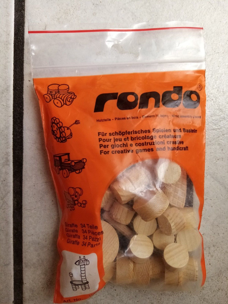 Rondo – 1970’s Wooden Toy Collectable. Set 1 – still in original packaging.