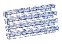 Mahjong Blue Rack & Pusher Set 4, Chinoiserie Floral, Hinged