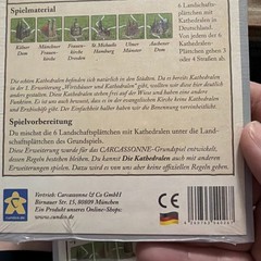 Carcassonne – German Cathedrals | Mini Expansion | New | English Rules