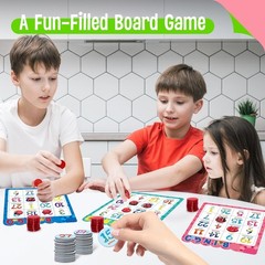 Multicolored Spanish Bingo Game Set for Vocabulary Learning – Up to 12 Players