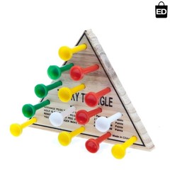 Portable 4.5-Inch Wooden Triangle Game – Fun Educational Activity for Ages 3+