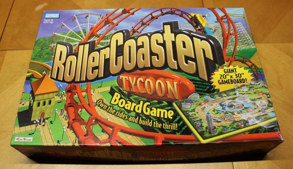 ROLLER COASTER TYCOON Board Game – Parker Brothers – 2002 – NEW OPEN Box
