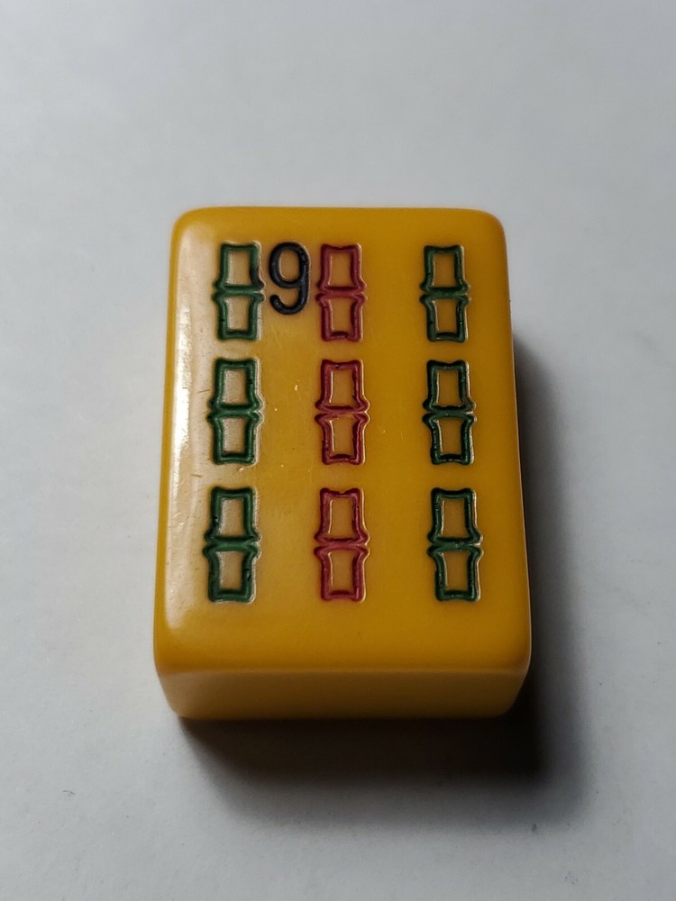VINTAGE MAH JONG TILES CHINESE BAKELITE 1 1/4″ tall 7/8″ wide 1/2″ thick